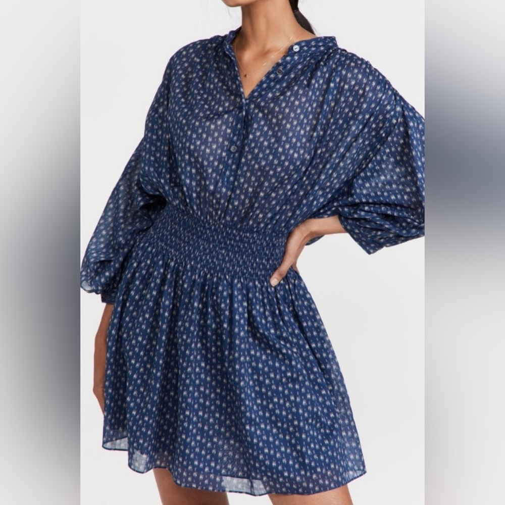 Rebecca Taylor Indigo Ikat Mini Dress